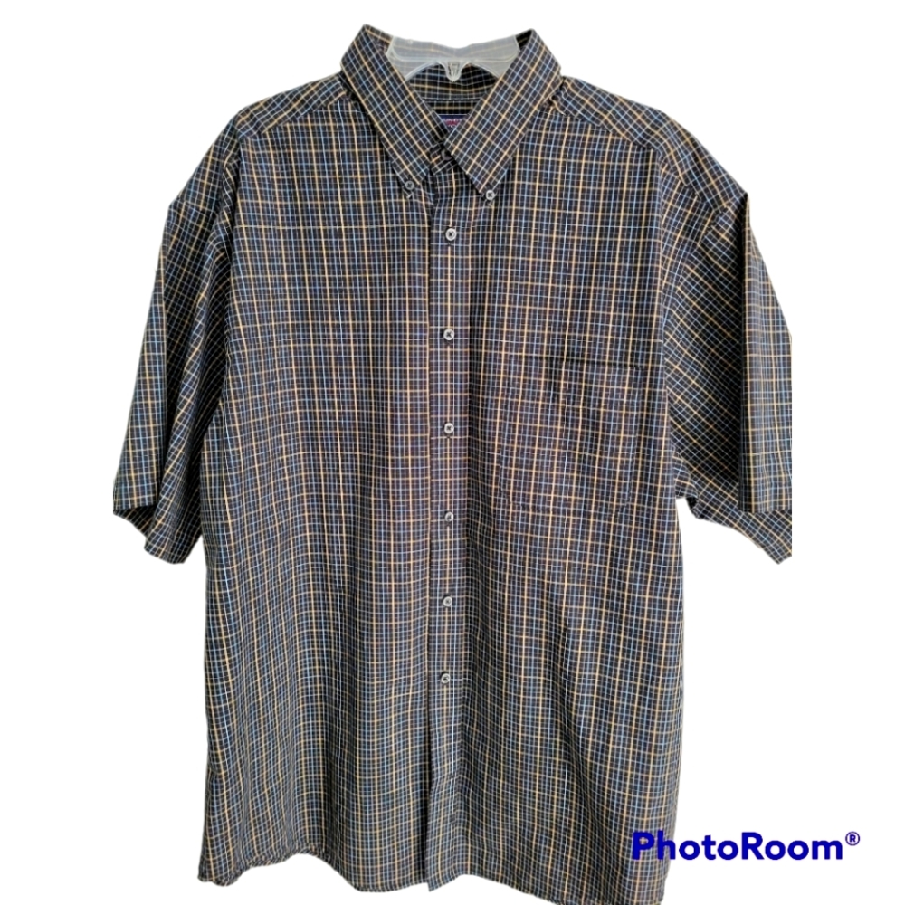 Plaid button down XL